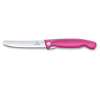 Swiss Classic faltbares Gemüsemesser/Steakmesser Wellenschliff in 6 verschiedenen Farben