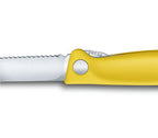 Swiss Classic faltbares Gemüsemesser/Steakmesser Wellenschliff in 6 verschiedenen Farben
