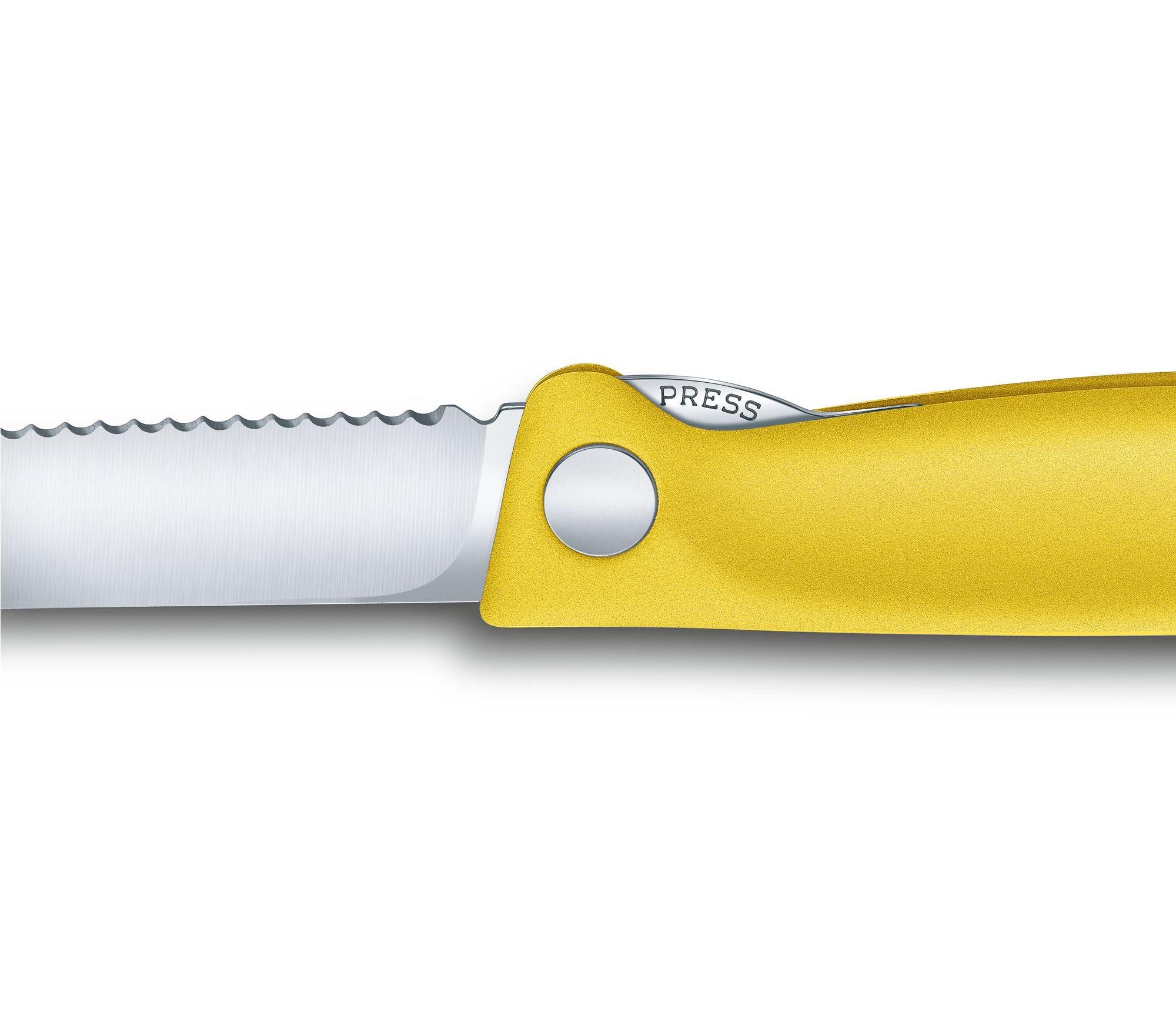 Swiss Classic faltbares Gemüsemesser/Steakmesser Wellenschliff in 6 verschiedenen Farben