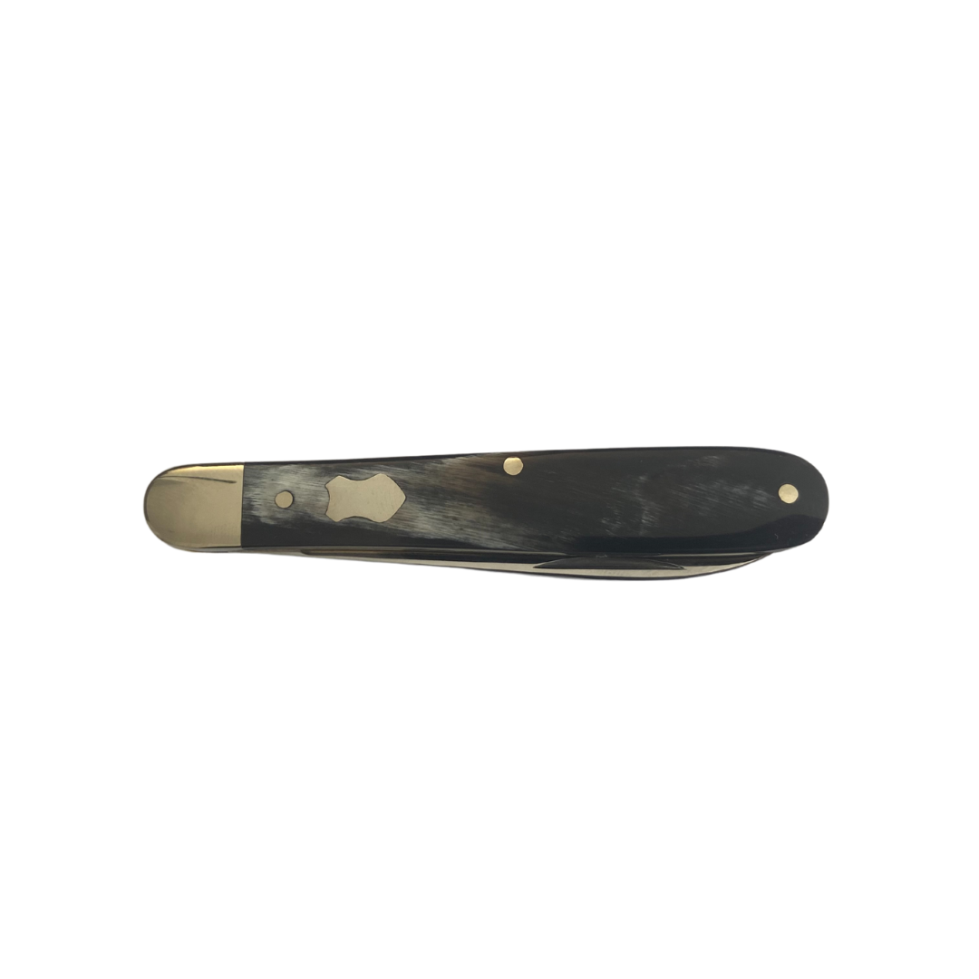 32500931 Hartkopf Taschenmesser Bunthorn mit Gravurplatte