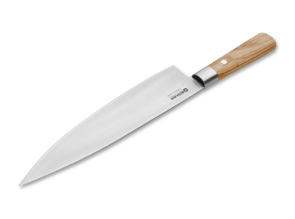 Damast Olive Chefmesser Groß