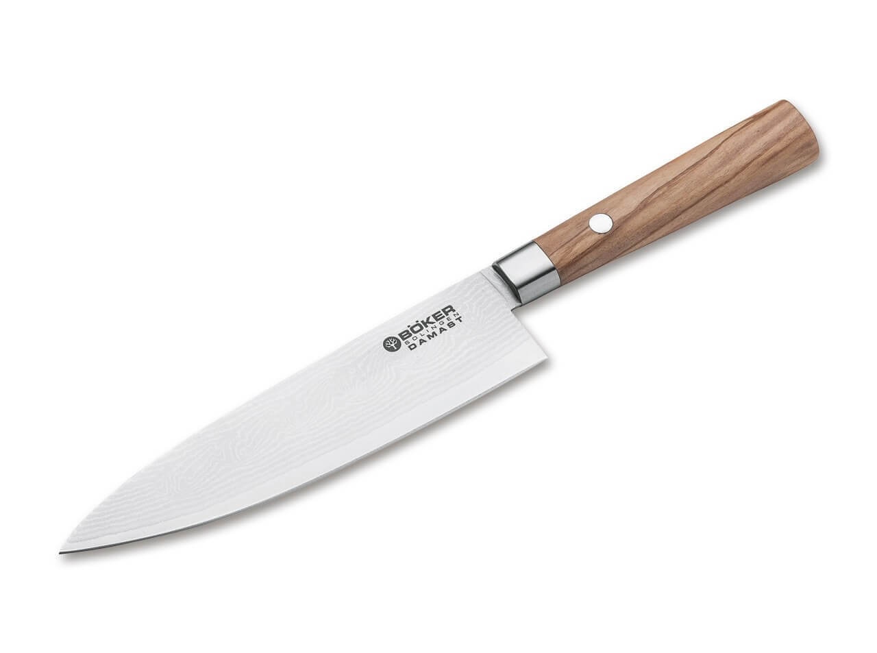Böker Damast Olive Chefmesser Klein