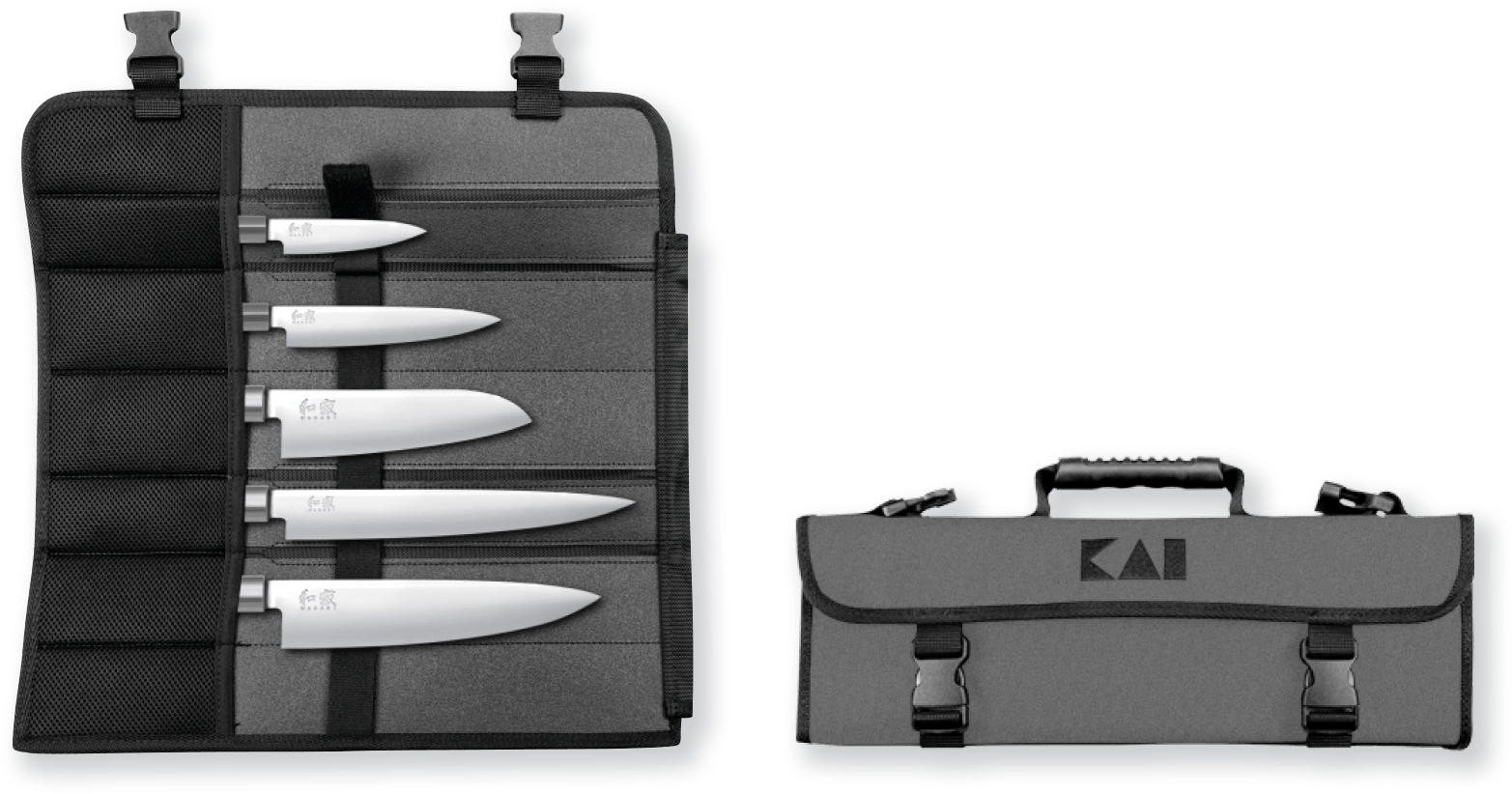 Wasabi Black Messertasche bestückt