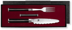 Shun Classic Gabel/Allzweckmesser Set mit Besteckbänkchen