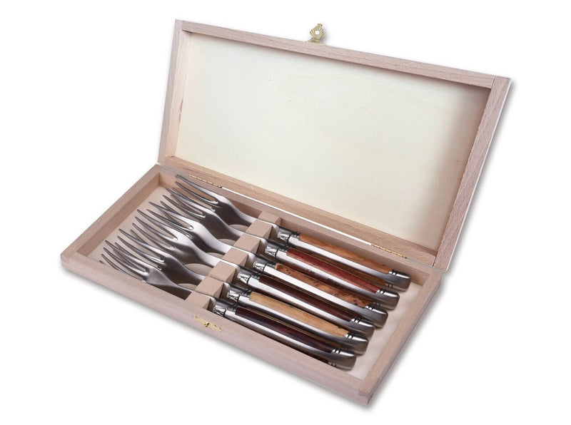 Goyon-Chazeau Laguiole Steakgabel Set Holzvariation