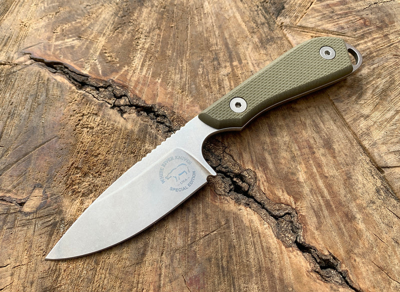 White River M1 Backpacker Pro Special Edition Green G10 Magnacut