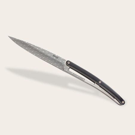 6 Deejo Tafelmesser,  Ebenholz / Geometrie