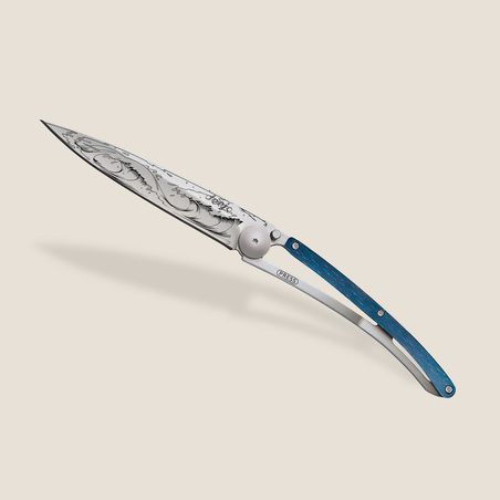 Deejo 37g, Blaues Buchenholz / Welle