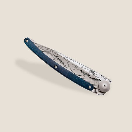 Deejo 37g, Blaues Buchenholz / Welle