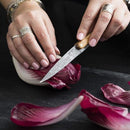 2 Deejo Schälmesser, Olivenholz und Korallenholz / Blossom