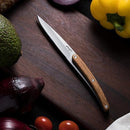 2 Deejo Schälmesser, Olivenholz und Korallenholz