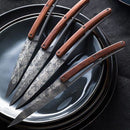 6 Deejo Tafelmesser, Korallenholz / Grand Siècle