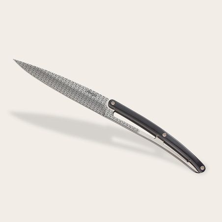 6 Deejo Tafelmesser,  Ebenholz / Geometrie