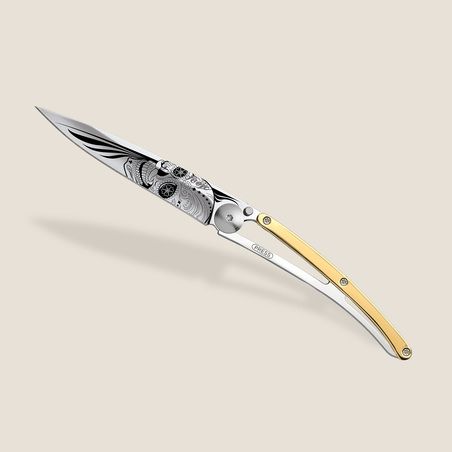 Deejo 27g, Gelbgold Beschichtet / Latino Skull