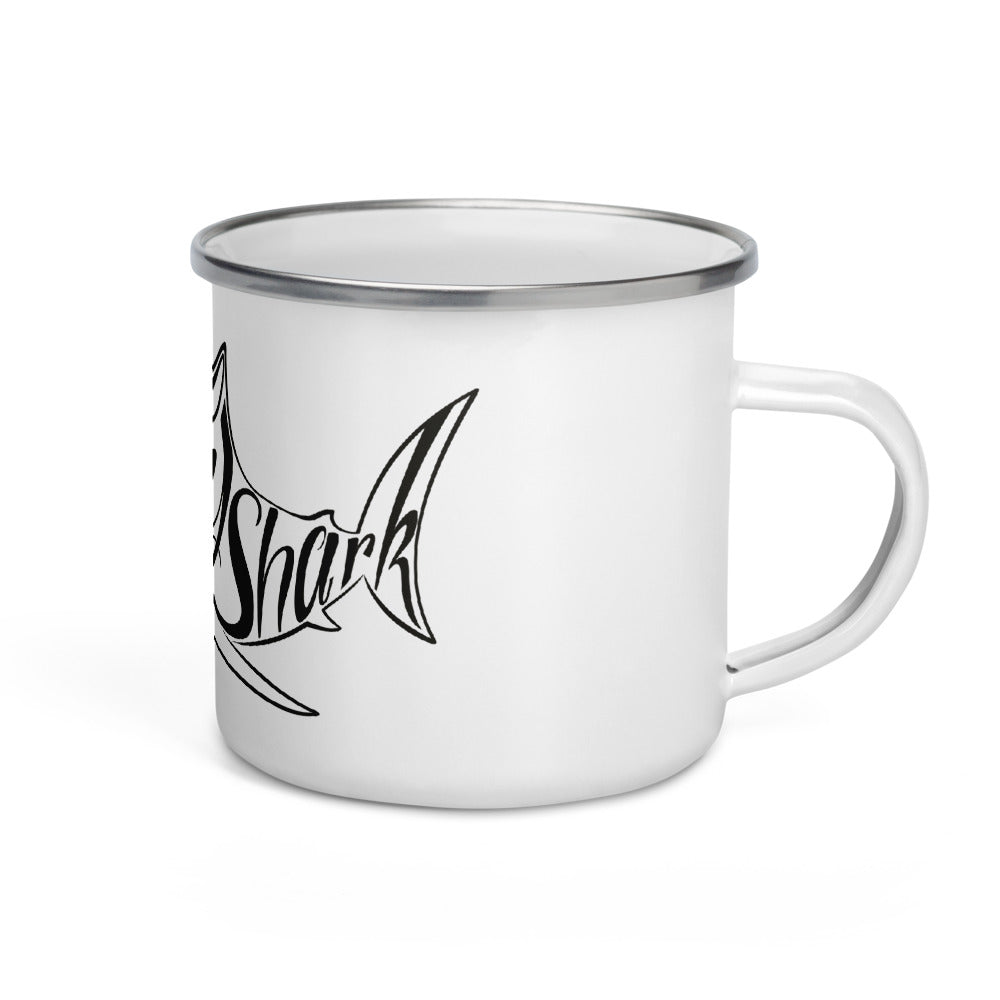 „SimplyShark“ Emaille-Tasse [Black Edition] – Das Statement für Schärf-Profis