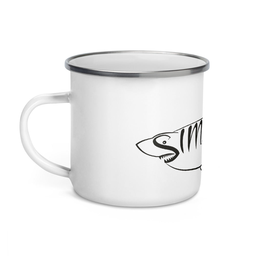 „SimplyShark“ Emaille-Tasse [Black Edition] – Das Statement für Schärf-Profis