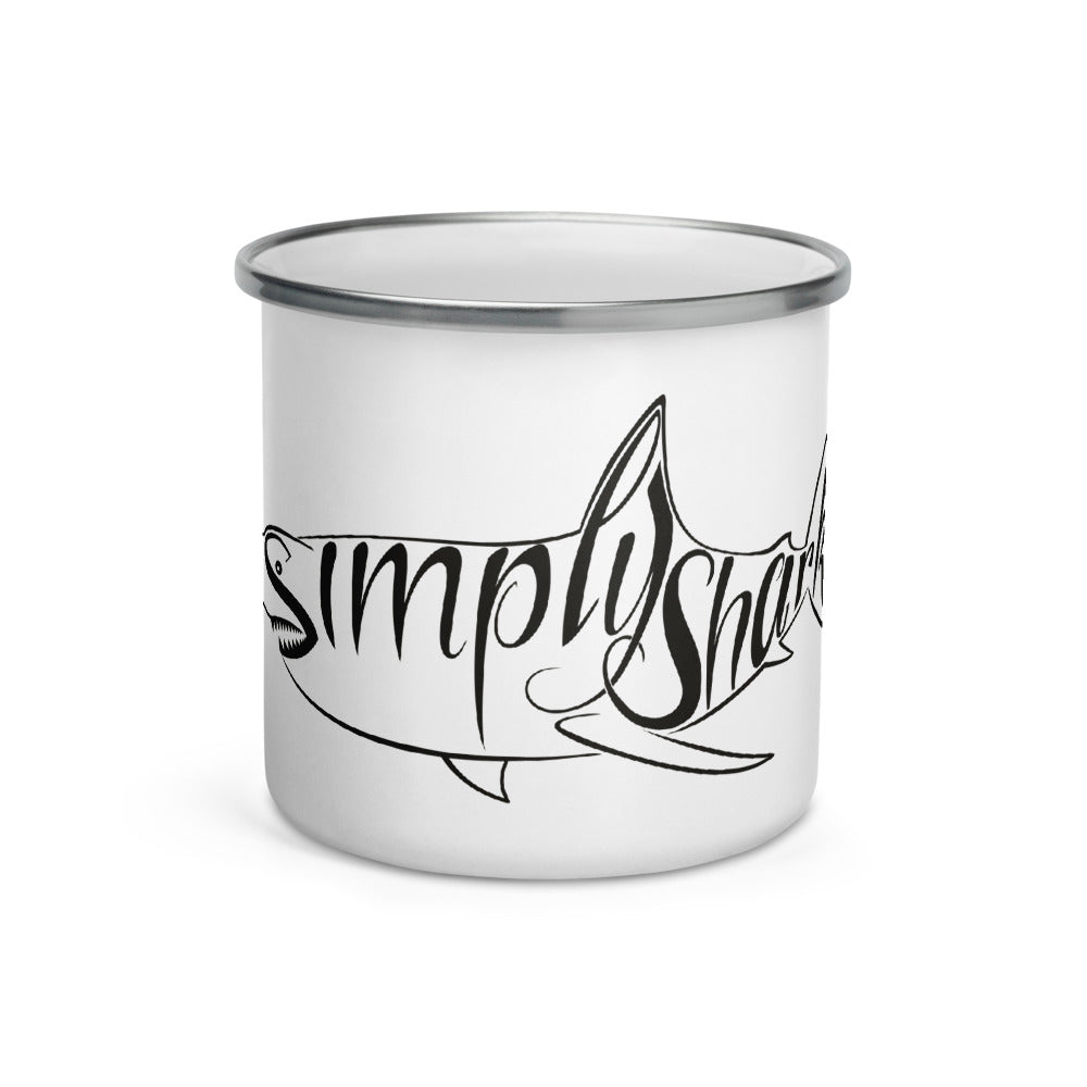 „SimplyShark“ Emaille-Tasse [Black Edition] – Das Statement für Schärf-Profis