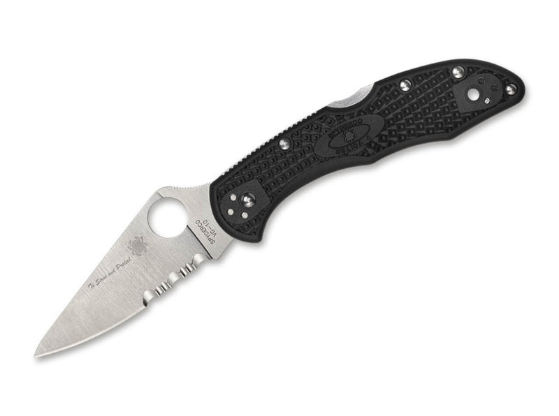 Spyderco Delica 4 Lightweight Thin Blue Line Combination